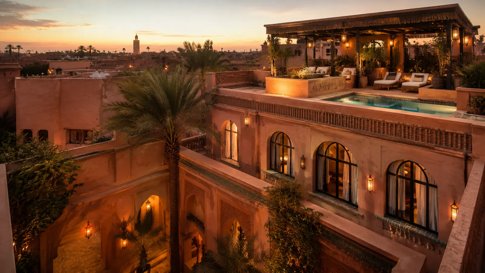 Hôtel à rénover à vendre, centre Guéliz, Marrakech — Hôtel, Marrakech